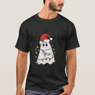 Boo Ghost Santa Julafton Light Halloween jul Manar T Shirt