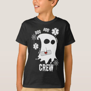 Boo Ghost Sjukvårdare Crew Costume Cute Easy Hallo T Shirt