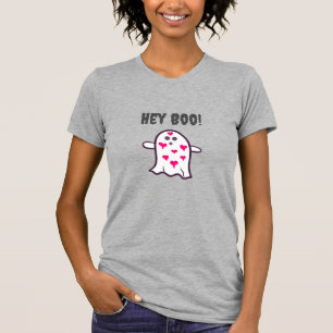 Boo! Ghost täckt i hearts T Shirt