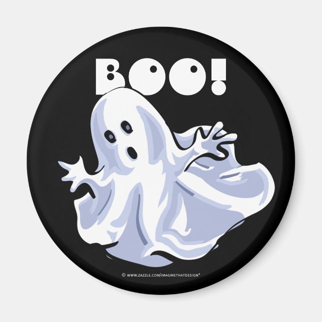 BOO! Ghost Tecknad Magnet (Framsidan)