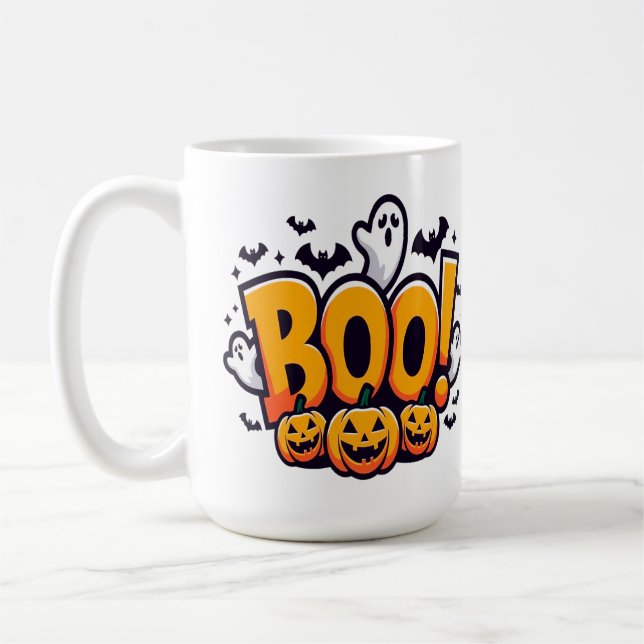 Boo ghosts halloween  kaffemugg (Vänster)