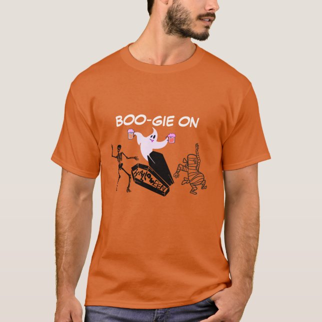 Boo Gie on Spooky Funny Ghost Mummy Tee (Framsida)