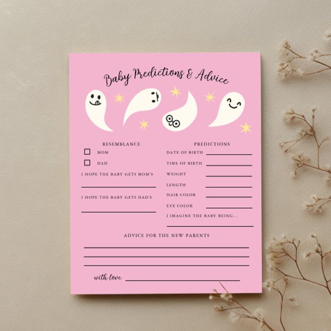 Boo Girl Baby Shower Baby Predications & Advice (Skapare uppladdad)