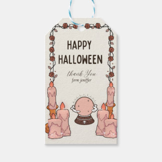 BOO! Girly Halloween Birthday Girl Party Treat Gif Presentetikett