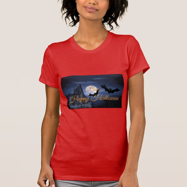 Boo Glad Halloween T-Shirt (Framsida)