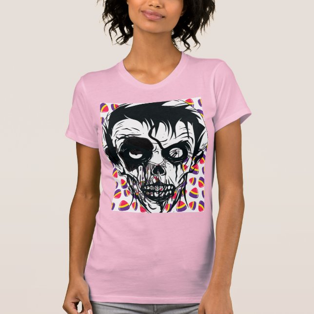 Boo Glad Halloween T-Shirt (Framsida)