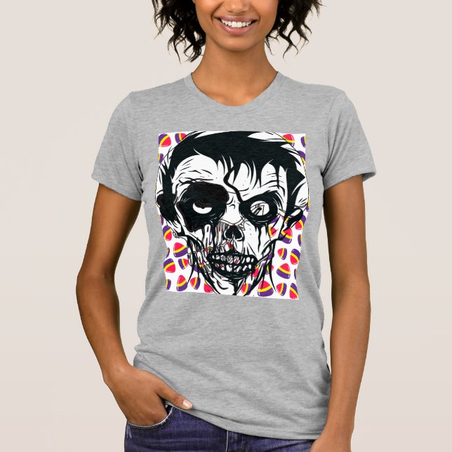Boo Glad Halloween T-Shirt (Framsida)