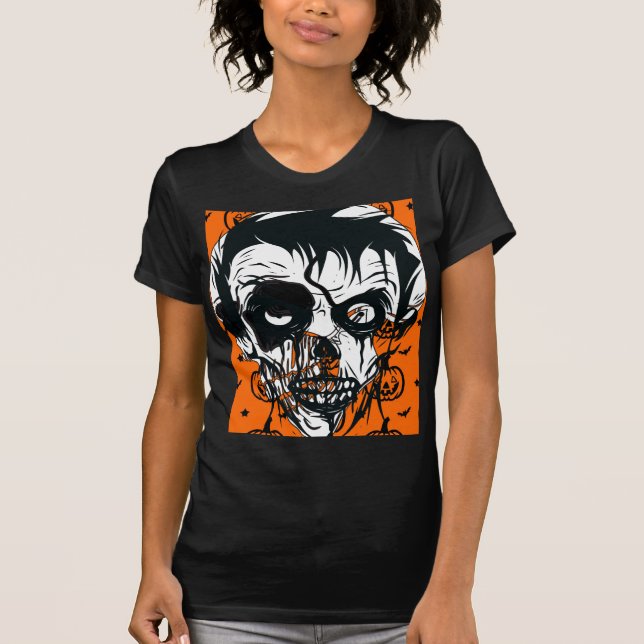 Boo Glad Halloween T-Shirt (Framsida)