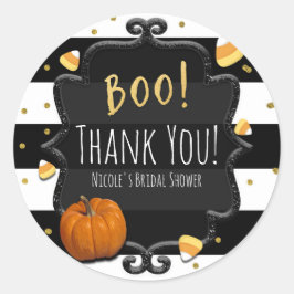 Boo! Godis Majs Halloween Party Favor Klistermärke