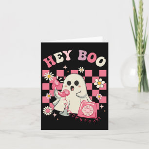 Boo Groovy Cute Ghost Funny Halloween Womens K Kort