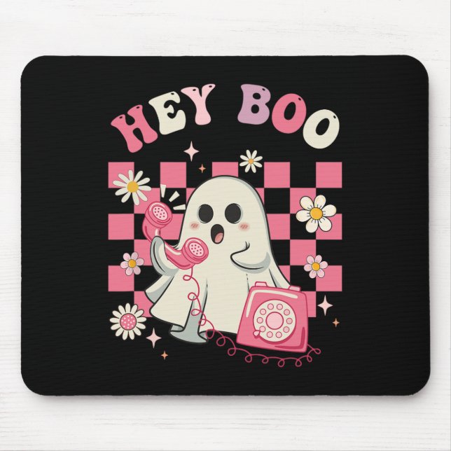 Boo Groovy Cute Ghost Funny Halloween Womens Kids Musmatta (Framsidan)