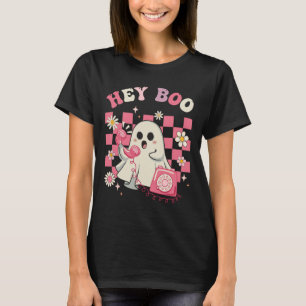 Boo Groovy Cute Ghost Funny Halloween Womens Kids T Shirt