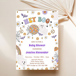 Boo Groovy Halloween Baby Shower Inbjudningar