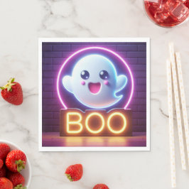 BOO Gult Halloween Ghost Pappersservett