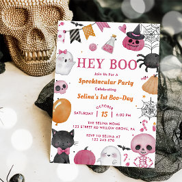 Boo! Halloween 1:a födelsedagen Party Inbjudningar