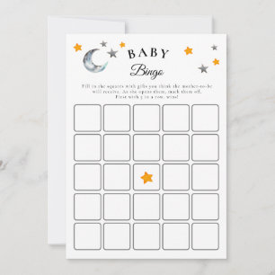 Boo Halloween Baby Shower Baby Bingo Game Card Inbjudningar