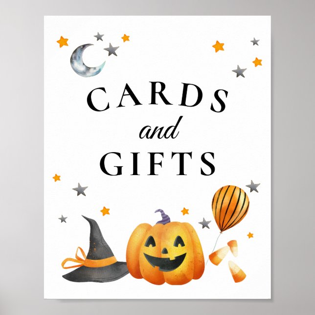 Boo Halloween-babyvykort och presentkort Poster (Framsidan)