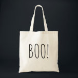 Boo! Halloween-barn behandlar väska. Enkel typogra Tygkasse<br><div class="desc">Boo! Barn Halloween behandlar väska.</div>