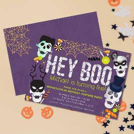 Boo Halloween Costume Birthday Inbjudan