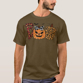 Boo Halloween Costume Groovy Spooky Boo Crew Girls T Shirt