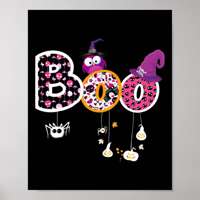 Boo Halloween Costume Spiders Poster (Framsidan)