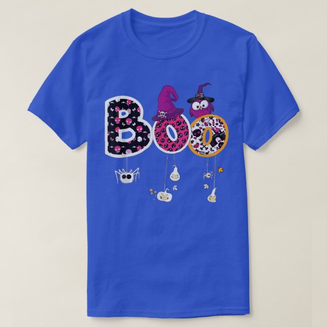Boo Halloween Costume Spiders, Spöken, Pumkin och  T Shirt (Design framsida)