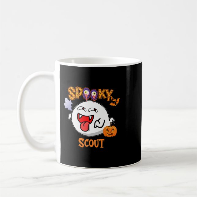 Boo Halloween Costume Spooky Scout Kaffemugg (Vänster)