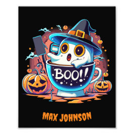 Boo! Halloween - Creepin it Real Orange Black Fototryck