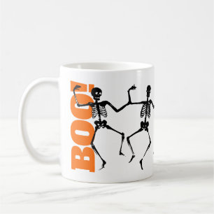 BOO! Halloween Dancing Skeletons Kaffemugg