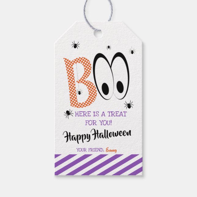 Boo Halloween fest Märkre Presentetikett (Framsidan)