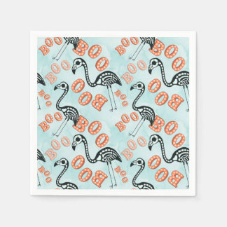 Boo Halloween | Flamingo Skeleton Pappersservett