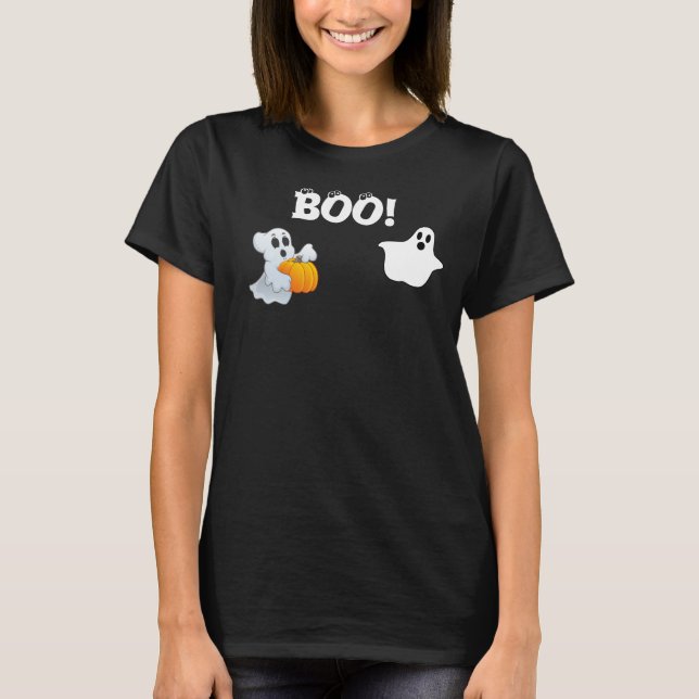 Boo Halloween för kvinnor T Shirt (Framsida)