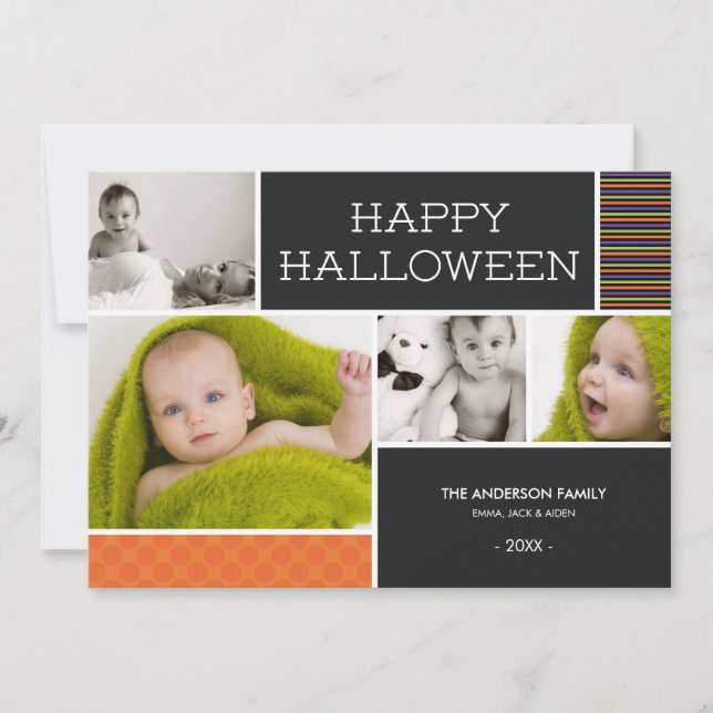 BOO! | HALLOWEEN FOTO CARDS KORT (Framsida)