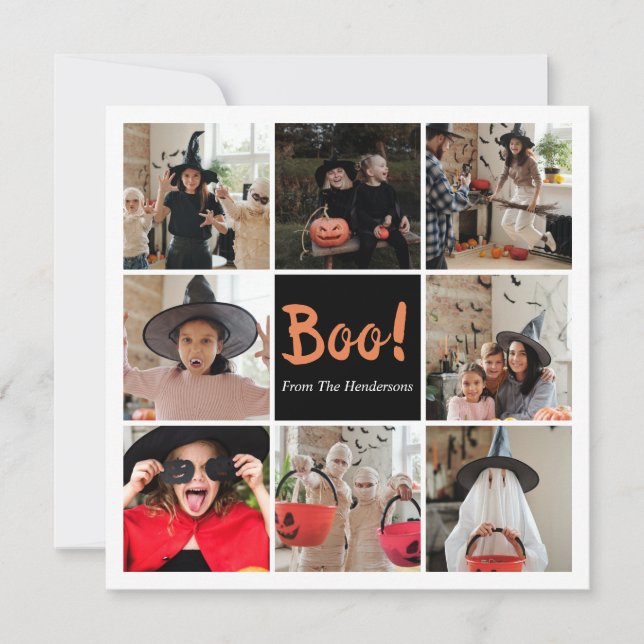 Boo Halloween-fotokort Kort (Framsida)