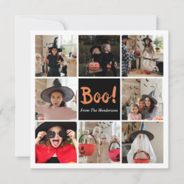 Boo Halloween-fotokort Kort
