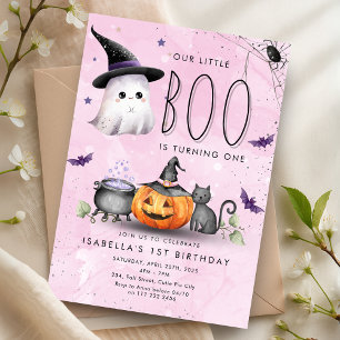 Boo Halloween Ghost 1:a 2:e 4:e födelsedagen Inbjudningar