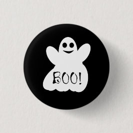 Boo! Halloween Ghost Button Badge Knapp
