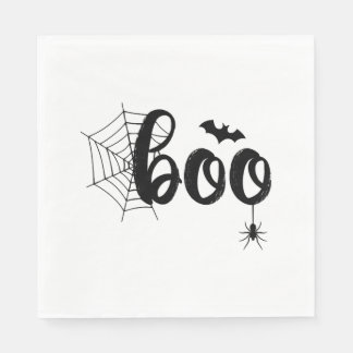 Boo Halloween Ghost Cute Halloween-familjmatchning Pappersservett