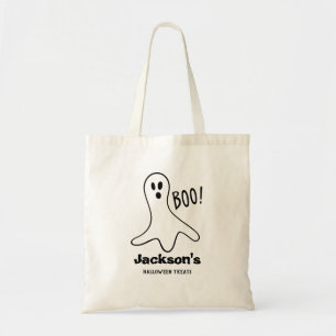 "Boo!" Halloween Ghost egna namnbehandlat Tygkasse