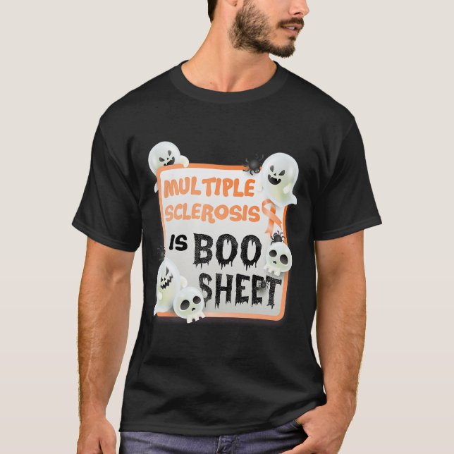 Boo Halloween Ghost Många Sclerosis är Boo S T Shirt (Framsida)