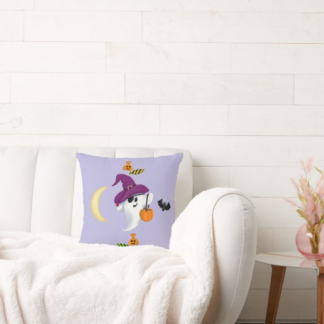 Boo Halloween ghost Throw Pillow Kudde (Soffa)