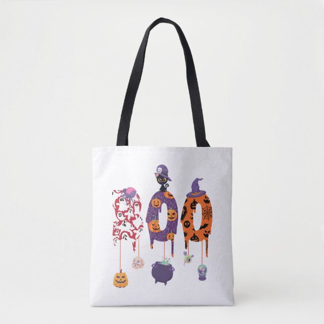 Boo! Halloween Halloween Apparel Halloween Tygkasse (Framsida)