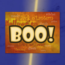 Boo! Halloween Hälsning vykort