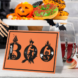 Boo Halloween Helgkort