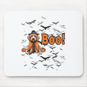 Boo! Halloween-Hund i vindruteslut med T Musmatta