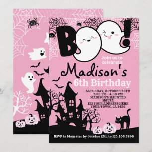 BOO Halloween Inbjudningar