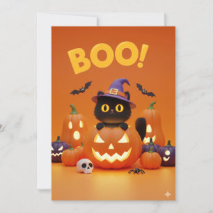 BOO! Halloween-inbjudningskort Inbjudningar
