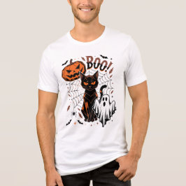 BOO Halloween Katt & Pumpa T Shirt