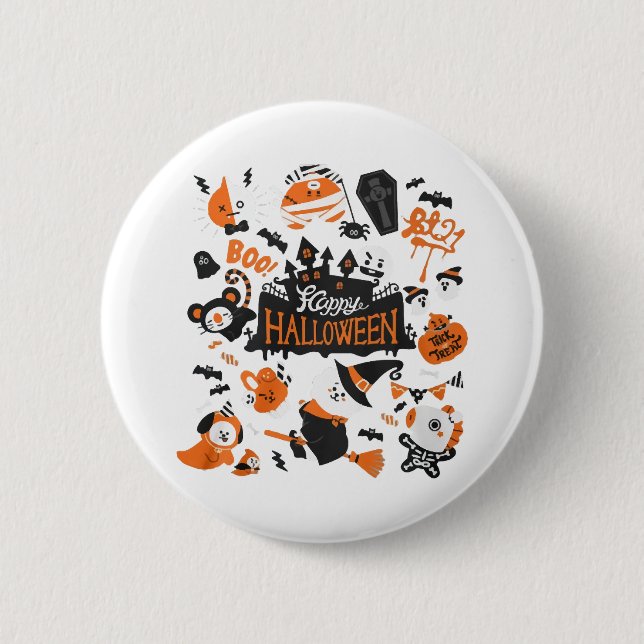 Boo Halloween Knapp (Framsida)