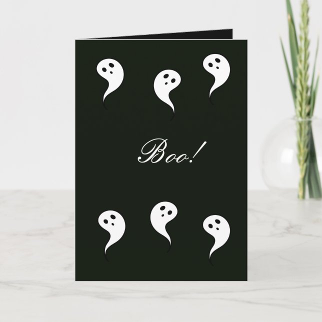 Boo! Halloween-kort Kort (Framsida)